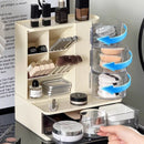 Axyaa Makeup Organizer: Multi-layer Cosmetic Storage Box with Dust-proof Drawers
