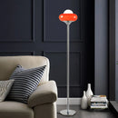 Axyaa Glass Floor Lamp Orange Red LED Metal Light Retro Egg Tart Table Lamp
