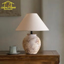 Axyaa Vintage Ceramic Table Lamp in Medieval Zen Art Style