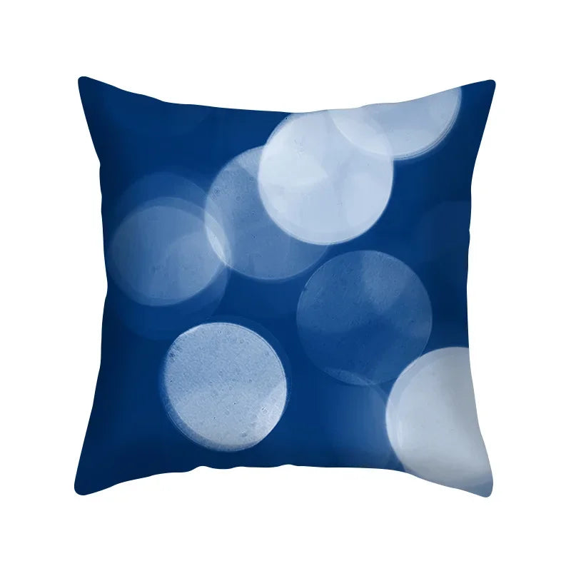 Axyaa Blue Geometry Pillowcase - Decorative Cushion Cover