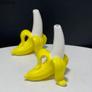 Axyaa Banana Ceramic Vase - Artificial Flowers Desk Decoration