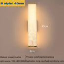 Axyaa Marble Wall Sconce LED Copper Gold Modern Wall Lamp for Bedroom & Hotel