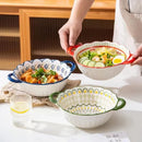 Axyaa Ceramic Soup Bowl with Handle - Large Capacity, Oven-Safe