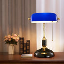Axyaa Green Bankers Lamp: Mid Century Eye-Care Table Lamp for Home Office
