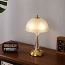 Axyaa Modern Brass LED Crystal Table Lamp for Home Decor