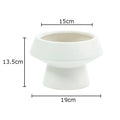 Axyaa Ceramic Vase: Circular Desk Decoration for Floral Arrangements