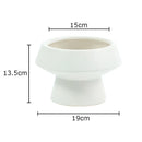 Axyaa Ceramic Vase: Circular Desk Decoration for Floral Arrangements