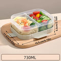 Axyaa Portable Clear Compartment Lunch Box for Students and Kids