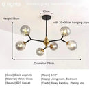 Axyaa Glass Magic Bean Chandelier with Bright LED Light