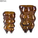 Axyaa Brown Glass Vase Hydroponics Modern Design Floral Decor Vase