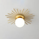 Axyaa Glass Globe Ceiling Light Fixture Gold - Modern Hallway Kitchen Bedroom Lighting