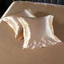 Axyaa Silk Satin Pillowcase Square Throw Pillow Cover 50x50cm