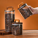 Axyaa Glass Vacuum Sealed Coffee Beans Storage Jar