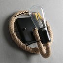 Axya Hemp Rope Wall Sconce - Retro Country Style Indoor Lighting