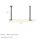 Axyaa Luxury Green Leather Belt Crystal Chandelier Pendant Lamp for Modern Dining Table