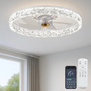 Axyaa Pendant Arm Ceiling Fan with Built-in LED Light, Adjustable Speed and Silent Operation