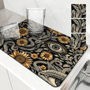 Absorbent Sunflower Devil's Eye Drying Pad by Axyaa for Stylish Kitchen Organization
