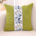 Axyaa Blue White Porcelain Chinoiserie Pillow Cover Chinese Style Linen Living Bedroom