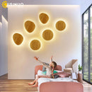Axyaa Wooden LED Wall Lamp in Oak Finish for Bedroom Nursery Living Room