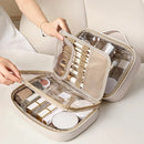 Axyaa Waterproof Makeup Bag: Large Capacity, Portable Organizer for Travel Toiletries