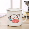 Milk Mocha Bear Enamel Cup - Axyaa Cute Animal Couple Gift