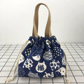 Axyaa Canvas Bento Box Handbag for On-the-Go Meals and Snacks