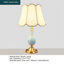 Axyaa Brass Ceramic Table Lamp Modern Luxury Decor for Home Living Room