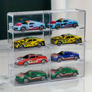 Axyaa 1/64 Scale Toy Cars Acrylic Display Case Shelf - Clear Storage Box