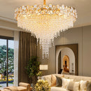 Axyaa Modern Crystal Tassel Chandelier Ceiling Pendant Lights