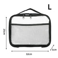 Axyaa Transparent Mesh Zipper Makeup Storage Bag, Waterproof & Portable Block Toy Packag