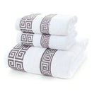 Axyaa Christmas Cotton Towels Set - 3pcs Hand, Face & Bath Towel - White