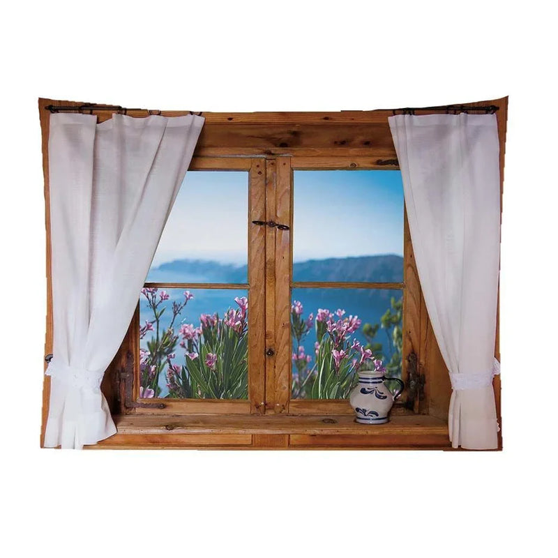 Axyaa Window Scenery Tapestry Wall Hanging for Home Aesthetics