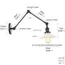 Axyaa Glass Plug-In LED Wall Lights Fixtures for Home Decor & Bedroom