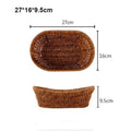 Axyaa Handwoven Bread Storage Basket with Double Handle: 5 Styles for Fruit Tray & Sundries Organizer