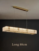 Axyaa Luxury Round Pendant Light for Living Room, Elegant Crystal Light Fixture
