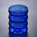 Axyaa Nordic Style Wavy Glass Tumbler Cup 340ml - Clear/Amber/Blue/Green - Drinkware 1 Piece
