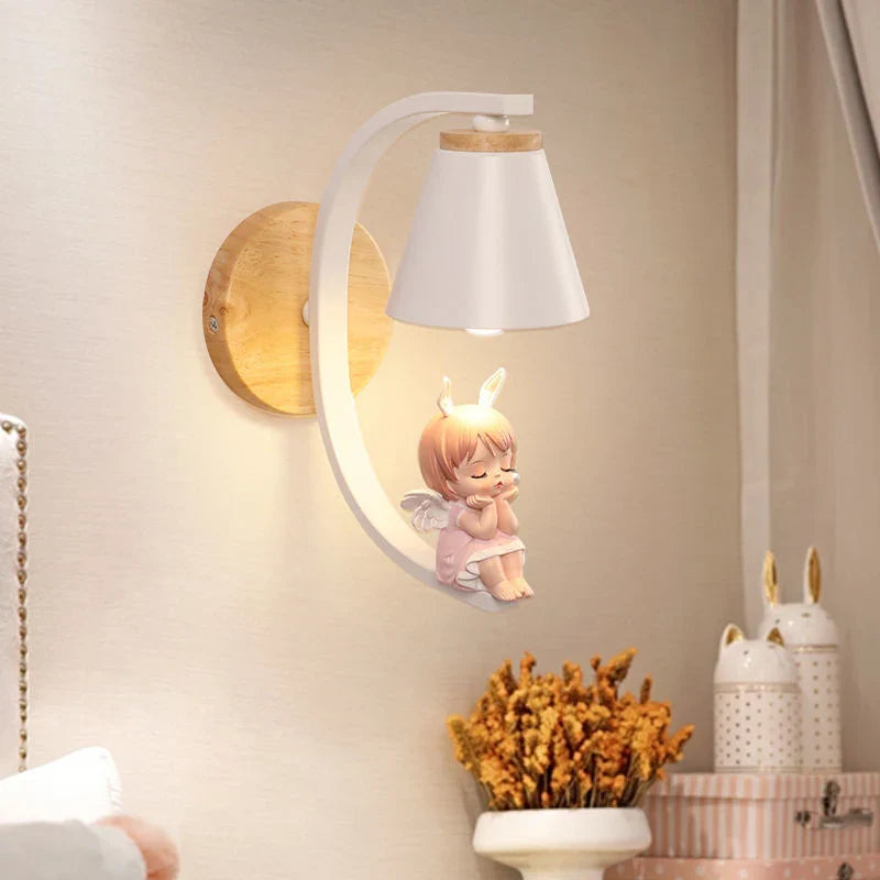 Axyaa Angel Girl Bedroom LED Wall Sconces for Reading & Decor