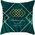 Axyaa Plants Print Linen Cushion Cover for Stylish Home Decor 45*45cm