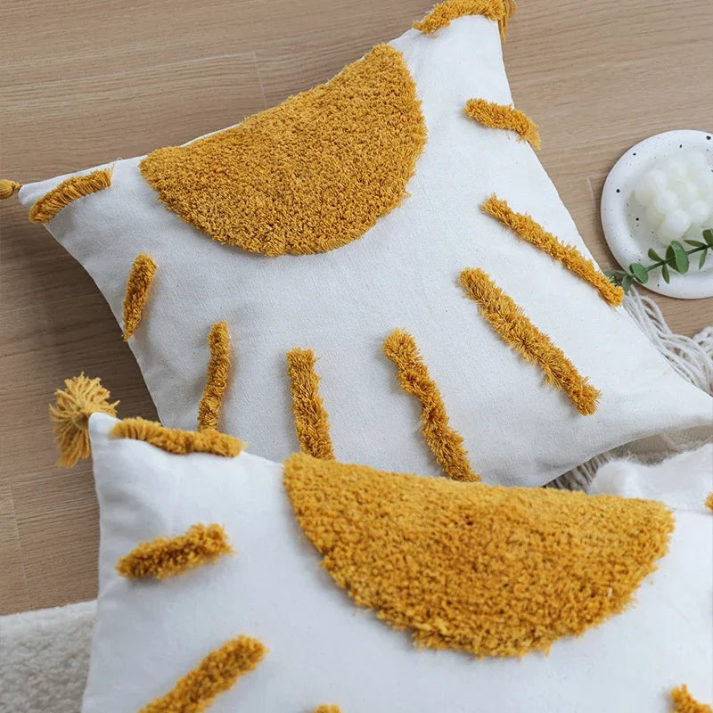 Axyaa Tufted Decorative Cushion Cover Set for Living Room Bedroom Decor