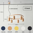 Axyaa Nordic Macaron LED Pendant Lights for Living Dining Room & Coffee Shop