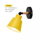 Axyaa Nordic Wood LED Wall Lamp: Modern Macaron Design for Bedroom, Living Room, and Corridor