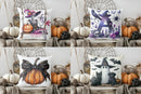 Axyaa Halloween Skeleton Ghost Swing Pillow Cover for Sofa Bedroom Car