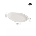 Axyaa Ceramic Oval Plate for Steak, Salad, Sushi, Dessert - Restaurant Molecular Cuisine