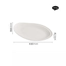 Axyaa Ceramic Oval Plate for Steak, Salad, Sushi, Dessert - Restaurant Molecular Cuisine