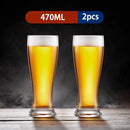 Axyaa High Waist Beer Glass 470ML - Streamlined Whiskey Glass for Bar Party