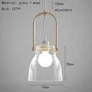 Axyaa Nordic Glass LED Chandelier for Dining, Bedroom, Coffee Shop, and Bar