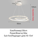 Axyaa LED Ring Chandelier for Modern Living Room, Bedroom, Dining Room Decor