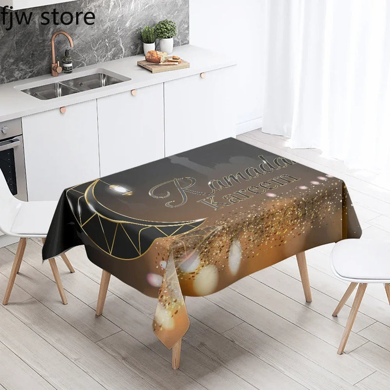 Axyaa Ramadan Kareem Decor Tablecloth - Waterproof & Stain Resistant