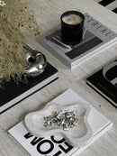 Axya Marble Tray: Retro Art Jewelry Storage, Entryway Decor, Tabletop Ornament