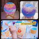 Axyaa Moon Lamp Night Light with Stand, Starry Bedroom Decor Kids Gift